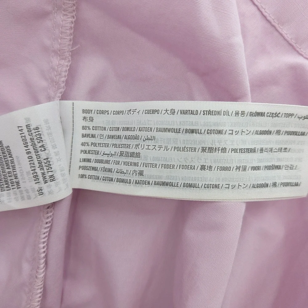Abercrombie & Fitch‎ Smocked Bodice Easy Maxi Dress XS Lilac Purple Cottagecore